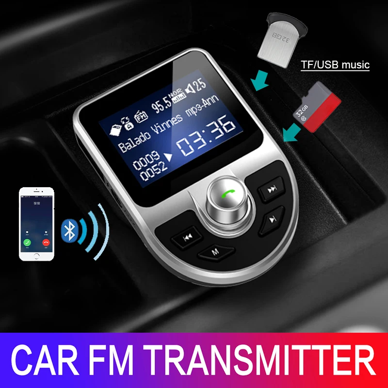 Автомобильный FM трансмиттер с Bluetooth и двумя USB портами 3 1 А|FM-трансмиттеры| |