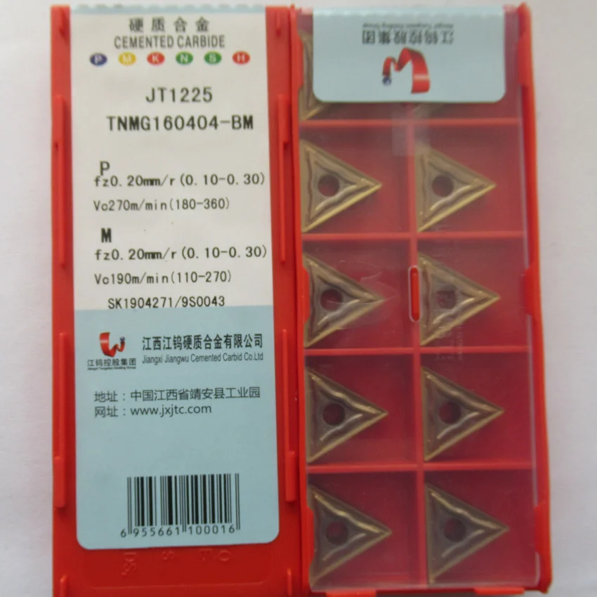 

JXTC TNMG160404-BM JT1225 / TNMG160408-BM JT1225 / TNMG160404-GF JT4125 / TNMG160404-GM JT3115 CNC carbide inserts 10PCS/BOX