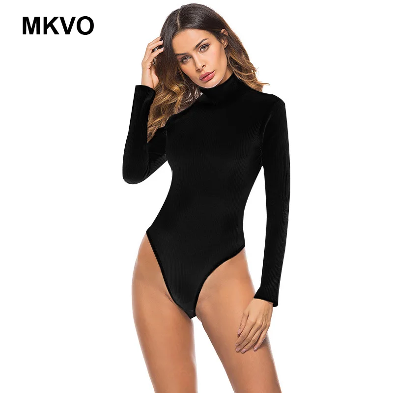 Женский комбинезон с высоким воротником и длинным рукавом Осенний женский