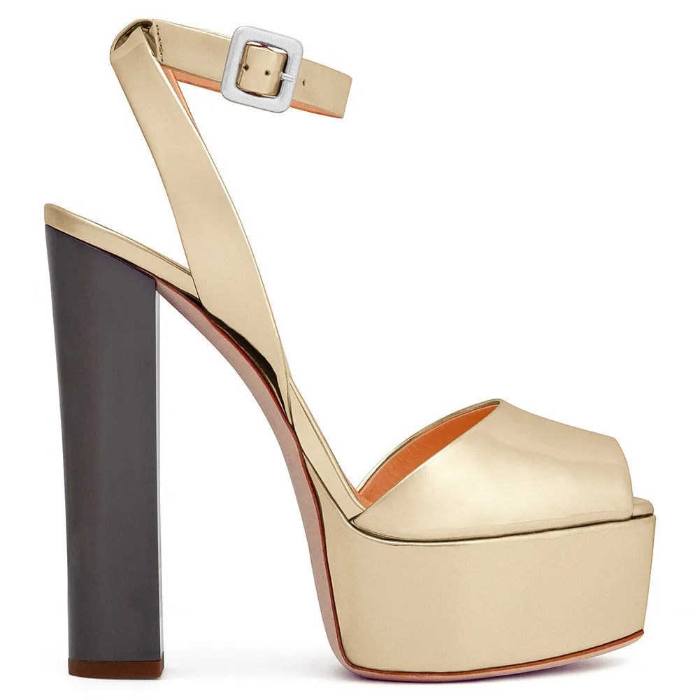 

Women Chunky High Heels Ankle Strap Sandals Platform Sexy Open Toe Evening Party Dress Shoes Popular Summer Lady Sandals C-SL-2
