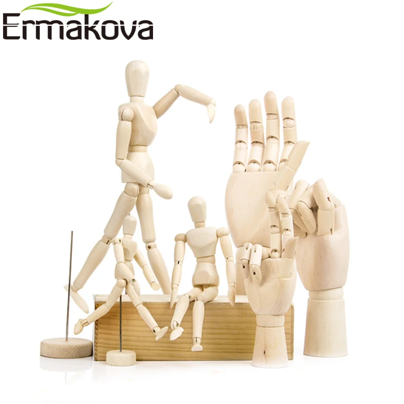 Манекен с подставкой деревянный подвижными конечностями|Статуэтки и миниатюры| |
