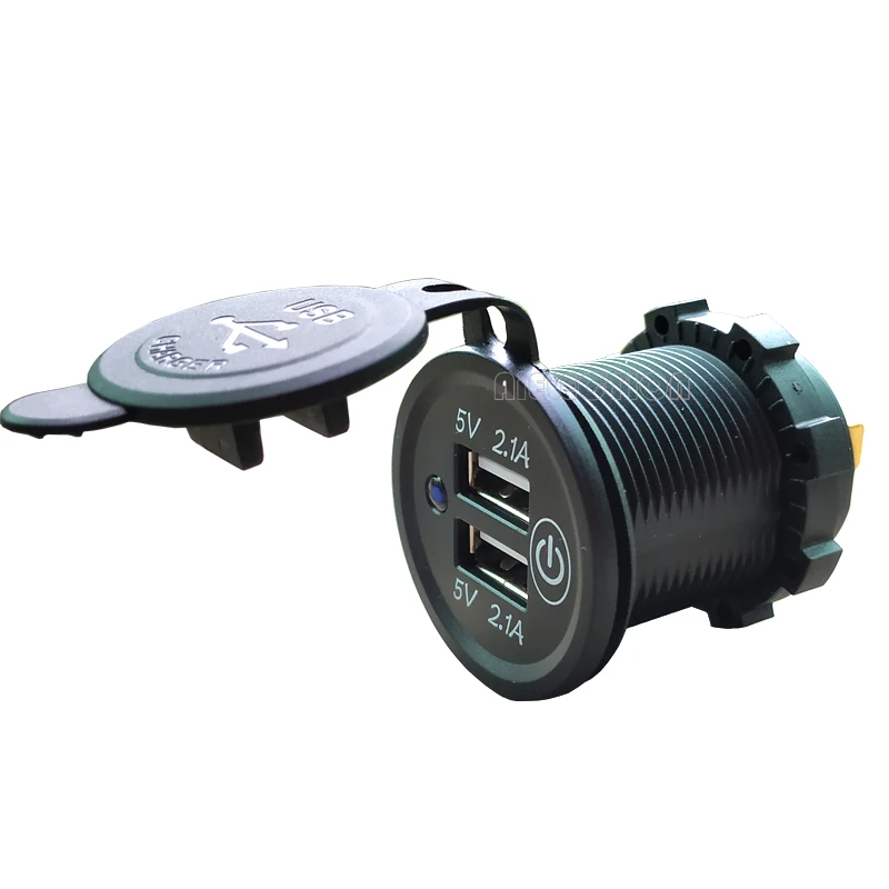 Водонепроницаемая автомобильная USB розетка с выключателем Комплект сделай сам 4 2