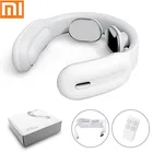 XIAOMI умный Электрический массажер для шеи и плеч Электрический беспроводной импульсный снятие боли в шее 4 головки вибратор нагрев шейного отдела