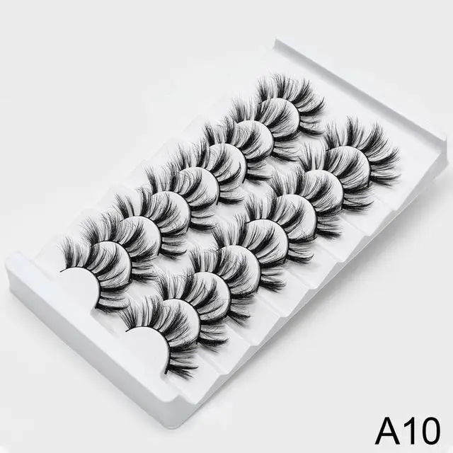 8/20 пар, натуральные 3D накладные ресницы, 15-20 мм, накладные ресницы, набор для макияжа, накладные ресницы из искусственной норки, 25 мм, шелковые ресницы «maquiagem» - Цвет: A10