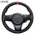 Черный чехол рулевого колеса автомобиля, чехол для Kia Sorento 2015 2016 2017 2018 Sedona 2015 2016 2017 2018 2019
