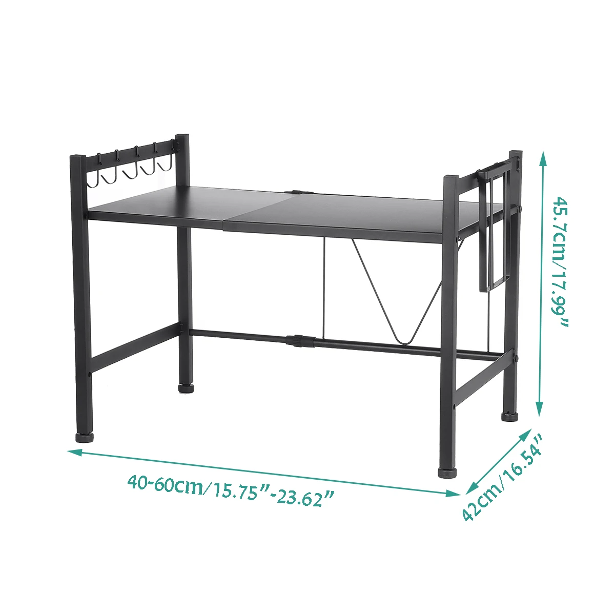 

Carbon Steel 2 Layers Kitchen Shelf Organizer Adjustable Storage Shelves Microwave Oven Rack Kitchen Household Stand Holder