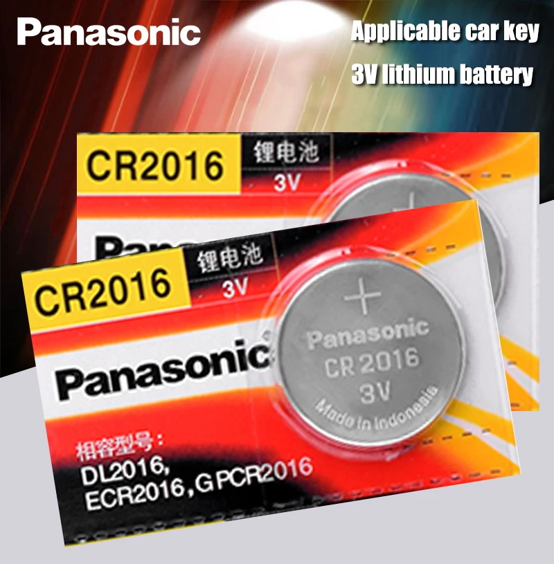 Литиевая батарея Panasonic 2 шт./лот 3 в Li Ion cr2016 кнопочный аккумулятор часовые