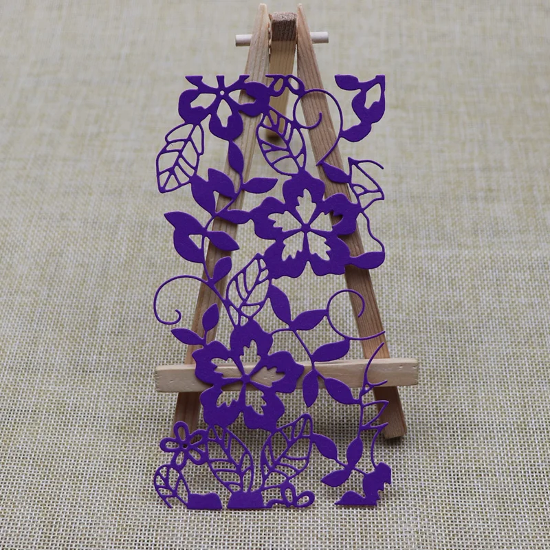 Металлический высекательный фон с цветами листьями для рукоделия скрапбукинга