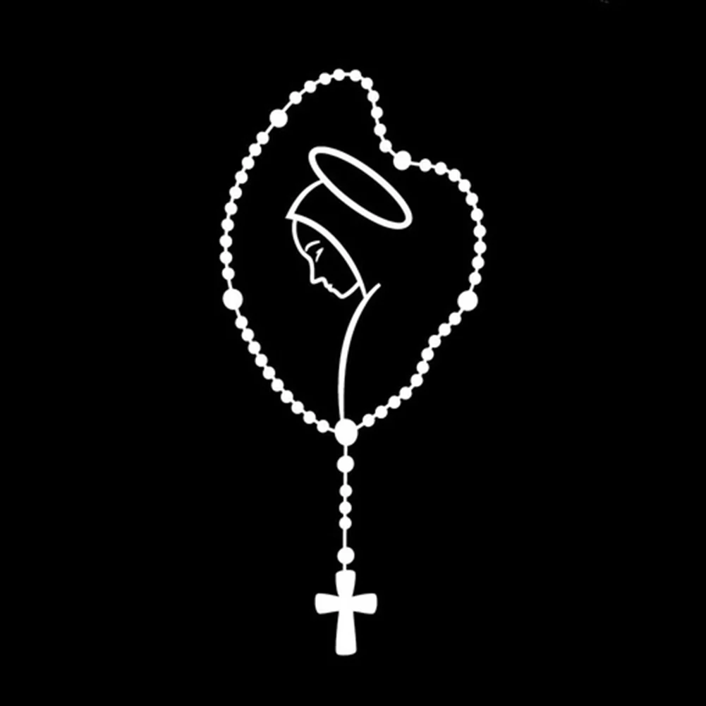 

2020 New Car Sticker Mary Rosary Compact Car Auto Trunk Body Bumper Window Decorative Decals Sticker DIY Car Styling Accessorie