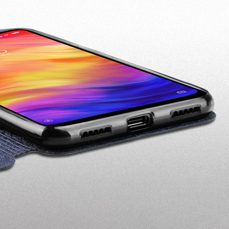 Чехол для xiaomi redmi note 8 силиконовый кожаный откидной чехол Mofi pro global|Чехлы-книжки| |