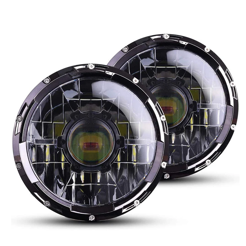 

YOUSTAR 7 Inch With Daytime Running Light (DRL) Round Hi/Lo Beam Headlamp LED Headlights For Wrangler JK TJ LJ
