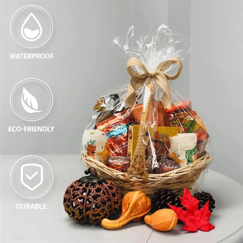 80x3000cm Transparent Cellophane Wrap Paper Roll Clear Wrapper For Gifts Baskets Flowers (0.03mm Thickness) | Дом и сад