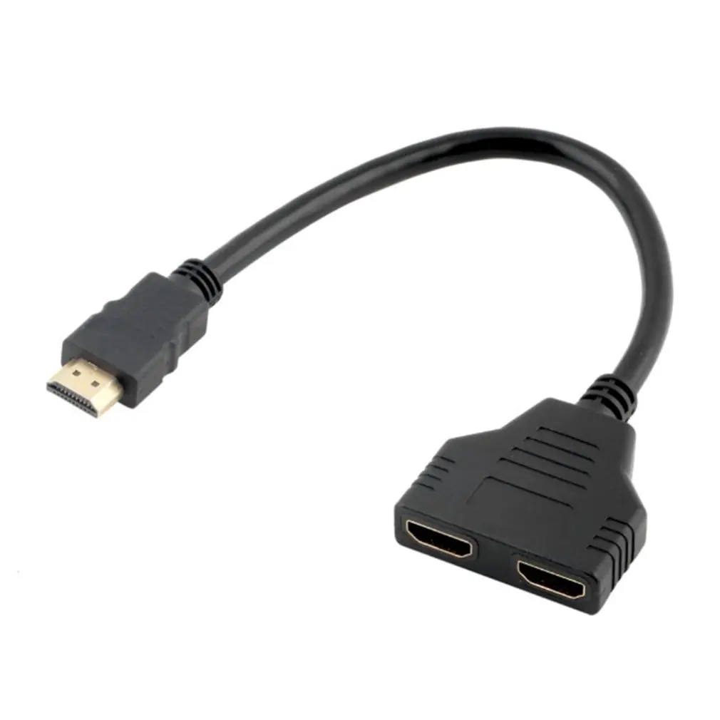Hdmi кабель адаптер 1.4B разветвитель HDMI 1 в 2 выхода Кабельный разъем порт