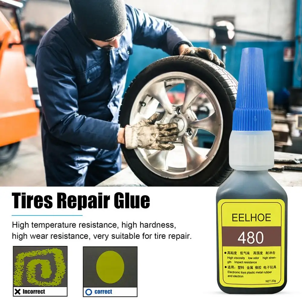 

2021 20g Car Tire Repair Glue Adhesives Sealers Super Caulk Auto Rubber Repair Tire Glue Window Speaker Seal Tire Repair Glue
