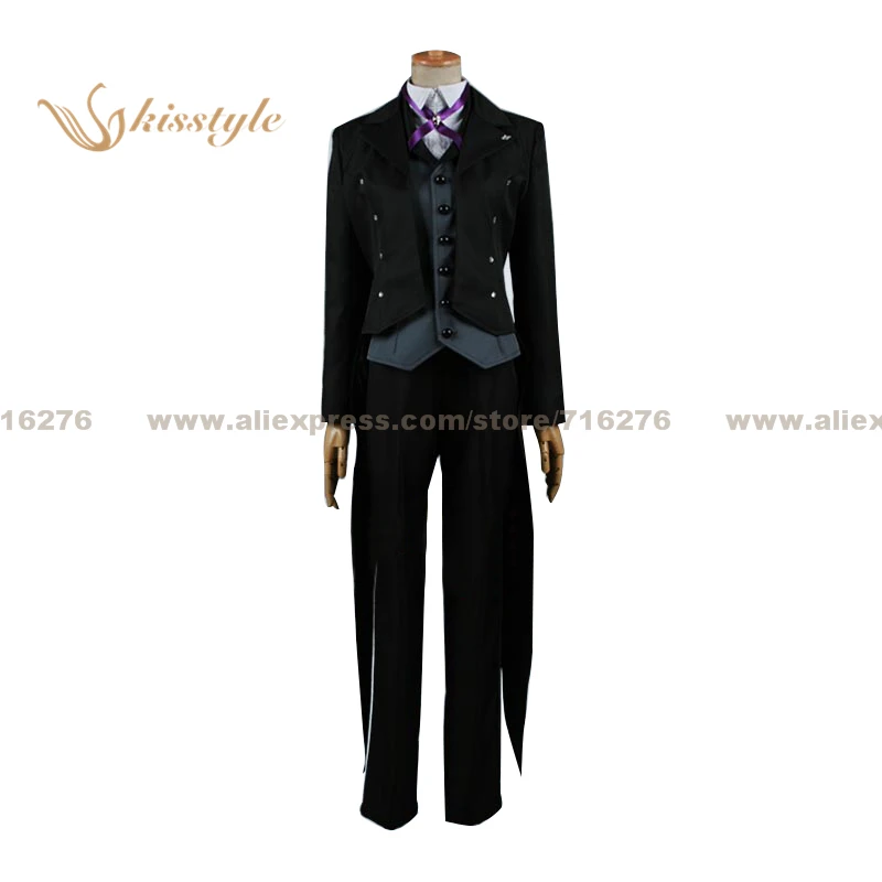 

Anime Black Butler Sebastian Michaelis Uniform COS Clothing Cosplay Costume,Customized Accepted
