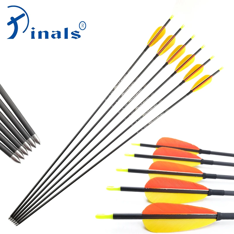Pinals Archery ID4.2 Carbon Arrows Spine 400 500 600 700 800 900 1000 Compound Bows Recurve bow Hunting Shooting Target 12pcs
