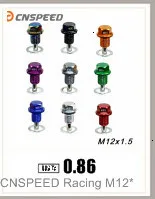 CNSPEED M20 M16 M14 M12* 1,5/1,25 алюминий Neo хром Магнитная дренажная масляная пробка дренажный болт масло отстойник Сливная пробка Гайка YC100281