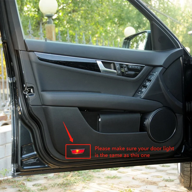 2 шт. светодиодная подсветка двери автомобиля с логотипом для Mercedes Benz W204 C Class C200 C300