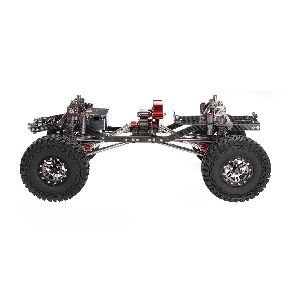1/10 крутая гоночная CNC алюминиевая и карбоновая рама осевой SCX10 шасси 313 мм