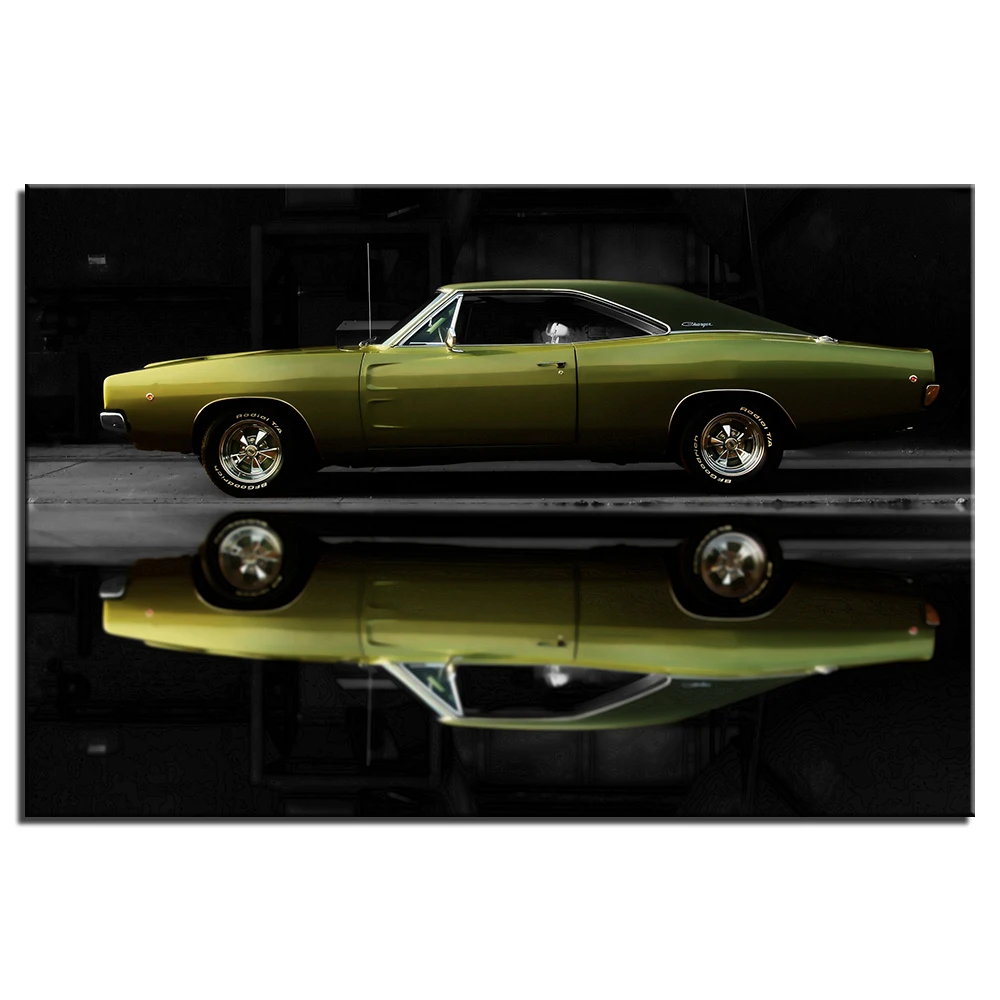 Плакат и печать на автомобиле Dodge Charger Картина холсте украшение настенные картины