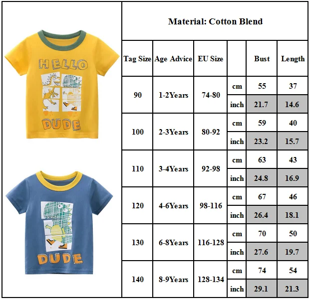 

Cartoon Dinosaur Printing Children Kids Color Matching Short O Neck Sleeve T-shirt Summer Fitness Tees Fashion Clothes