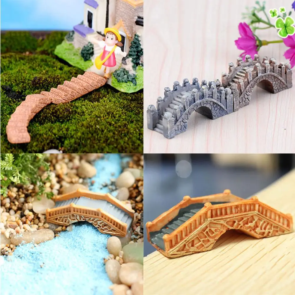 Новинка фигурки с каменным мостом миниатюрные изделия из смолы сказочные