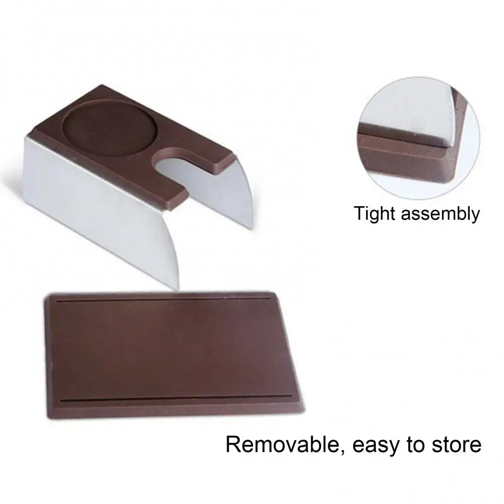 

Tamper Mat Silicone Non-slip Coffee Tamper Mat stainless steel base silicone tamping Crushing Grinding Press Powder Pad Tool