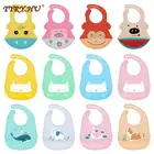Нагрудник для новорожденных, слюнявчик из непромокаемые детские нагрудники силикона с милым мультяшным принтом