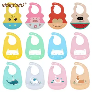 Нагрудник для новорожденных, слюнявчик из непромокаемые детские нагрудники силикона с милым мультяшным принтом
