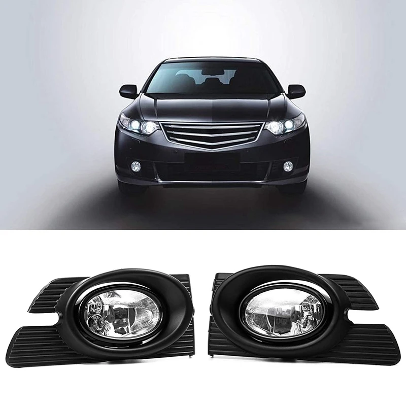 

NEW-Pair Clear Lens Halogen Fog Lamps Driver Passenger Side Assembly for Accord Sedan 4DR 1998-2002 Accessories