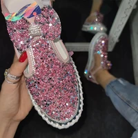 lazyseal women flat loafers woman rhinestone shoes female autumn casual platform glitter design slip on shoes dropshipping