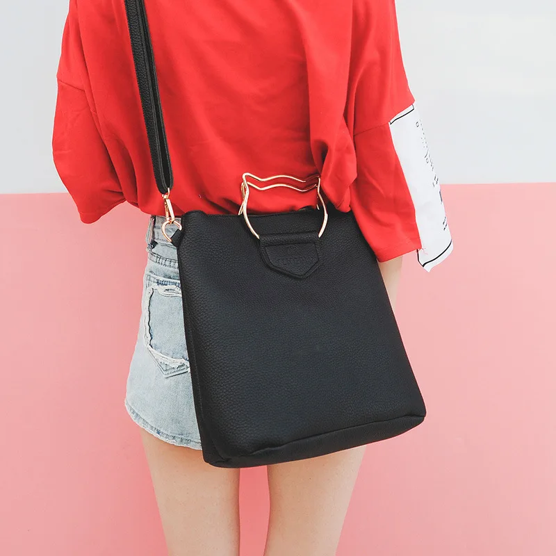 Набор женских сумок 3 больших вместительных ручных сумки через плечо для женщин +