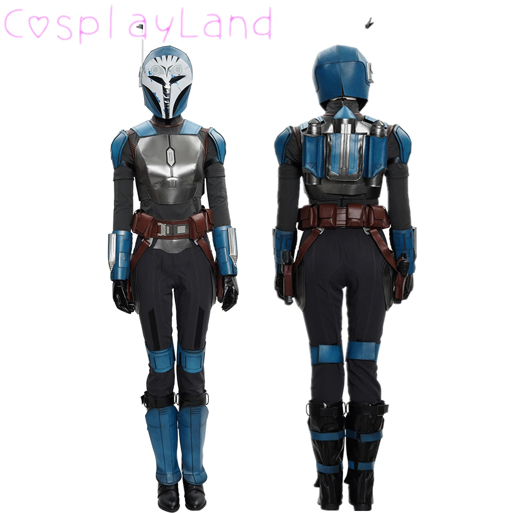 

S2 Bo Katan Kryze Cosplay Costume Halloween Carnival Costumes Adult Women Outfit Battle Suit Helmet Top Vest Pants