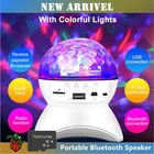 Новый Динамик Bluetooth, металлическая вспышка, динамик для вечеринок, дискотека, светодиодный мигающий светильник, TF, FM, AUX, Музыкальный проектор, ночсветильник