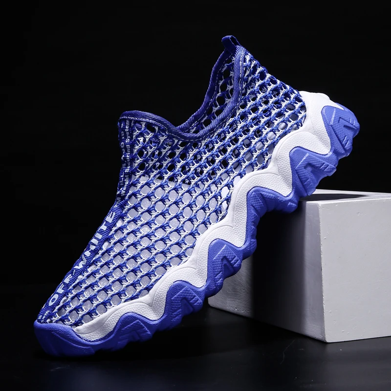 Туфли летающие мужские/женские сетчатые плетеная обувь дышащие на толстой