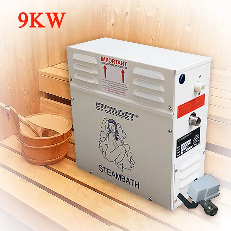 

9KW 220V/380V Household Steam Machine Portable Steam Generator Sauna Room Steam Sauna Dry Room Steamer Digital Controller ST-90