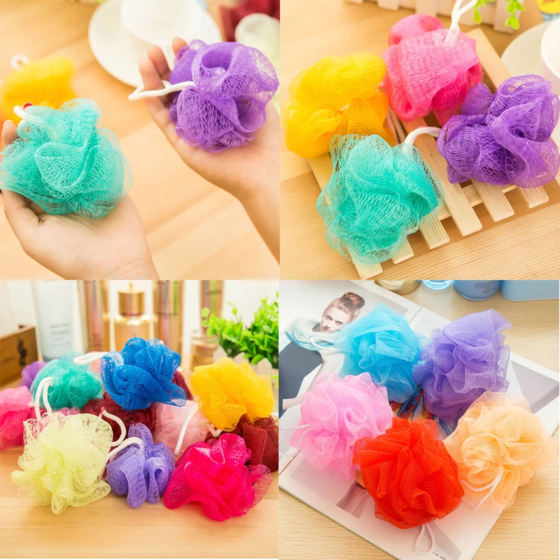 

Zachte Douche Mesh Schuimende Spons Exfolirende Scrubber Zwarte Bad Bubble Bal Body Skin Cleaner Cleaning Tool Badkamer Accesso