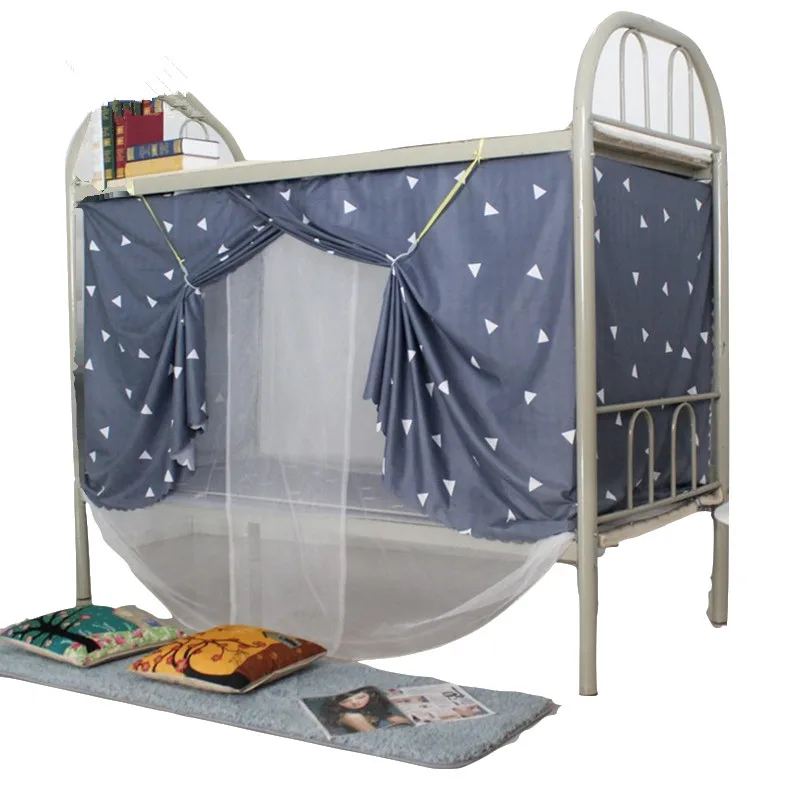 

Anti-mosquito Dustproof And Shading Four Seasons Student Dormitory Bedroom Curtain Dual-use Integrated Zipper Bunk Bed Curtain