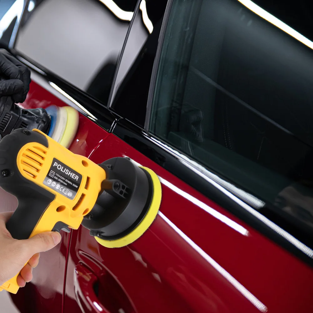 

Vertical Car Waxing Machine Electric Polisher Handheld Automotive Waxer Kit with EU Plug