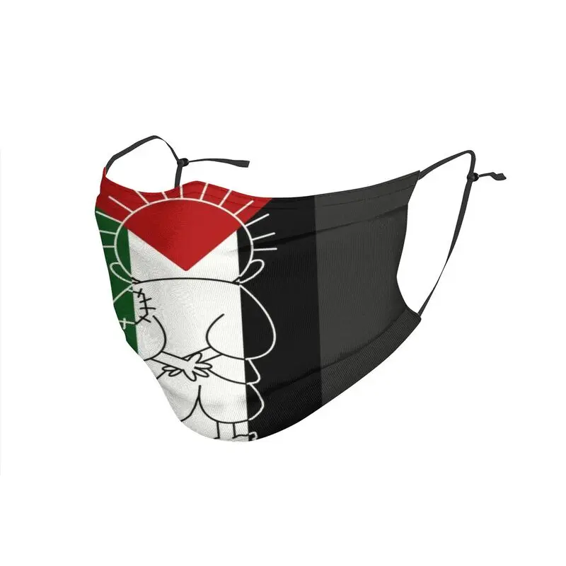 

Handala And Palestinian Flag Mask Anti Haze Dustproof Palestine Pride Face Mask Protection Cover Respirator Mouth Muffle