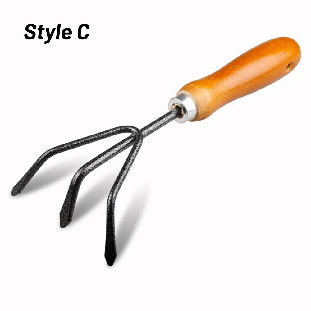 Garden Hand Tools Trowel Rake Shovel Heavy Duty Metal Outdoor Ergonomic Wood Handle For Garden Weeding Gardening Tools 10 item image