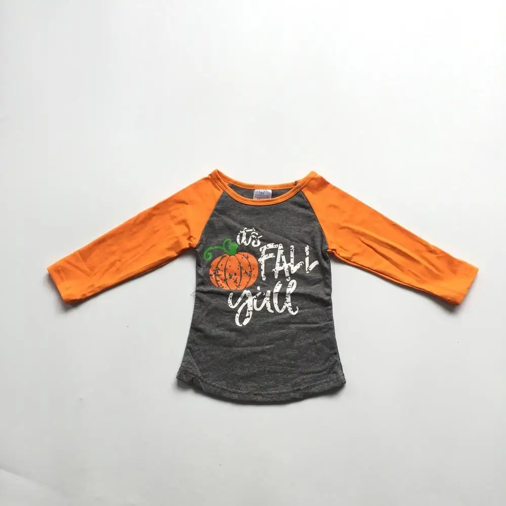 Девочка Хэллоуин осень все дети девочки детская одежда Малыш Тыква Топ Футболка