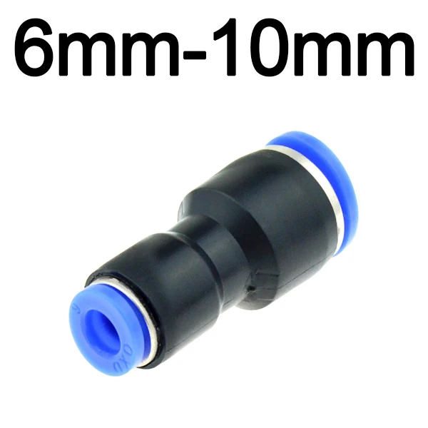6mm-10mm Воздушный Пневматический 10 мм 8 мм 6 мм 12 мм 4 мм 16 мм OD шланг Труба одно касание толчок в прямые газовые фитинги Пластиковые быстрые разъемы фитинг - Цвет: 6mm-10mm