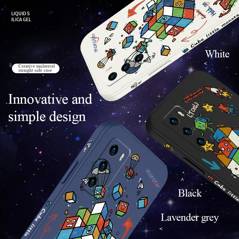 

Marvel Cube Case For Huawei P40 P40Lite P30 P20 Mate 40 40Pro 30 20 Pro Lite P Smart 2021 Y7a Liquid Silicone Cover