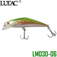 lutac 58mm jerk hotmodel minnow quality hook for fishing bass trout wobbler 8colors optional