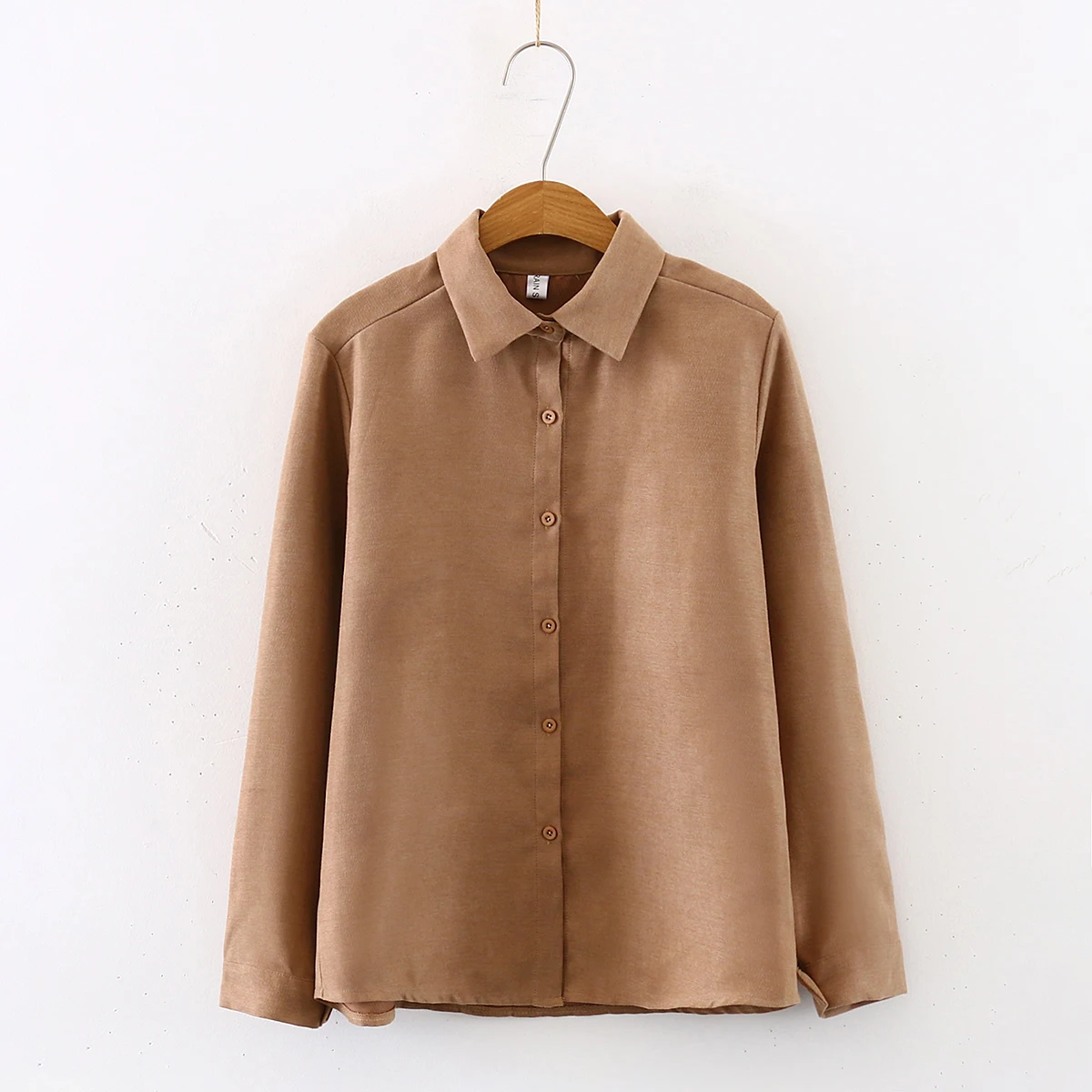 New Women Solid Corduroy Turn-Down Collar White Shirt Button Up Office Lady Korean Style Khaki Blouse Feminina Blusa T9D607T | Женская