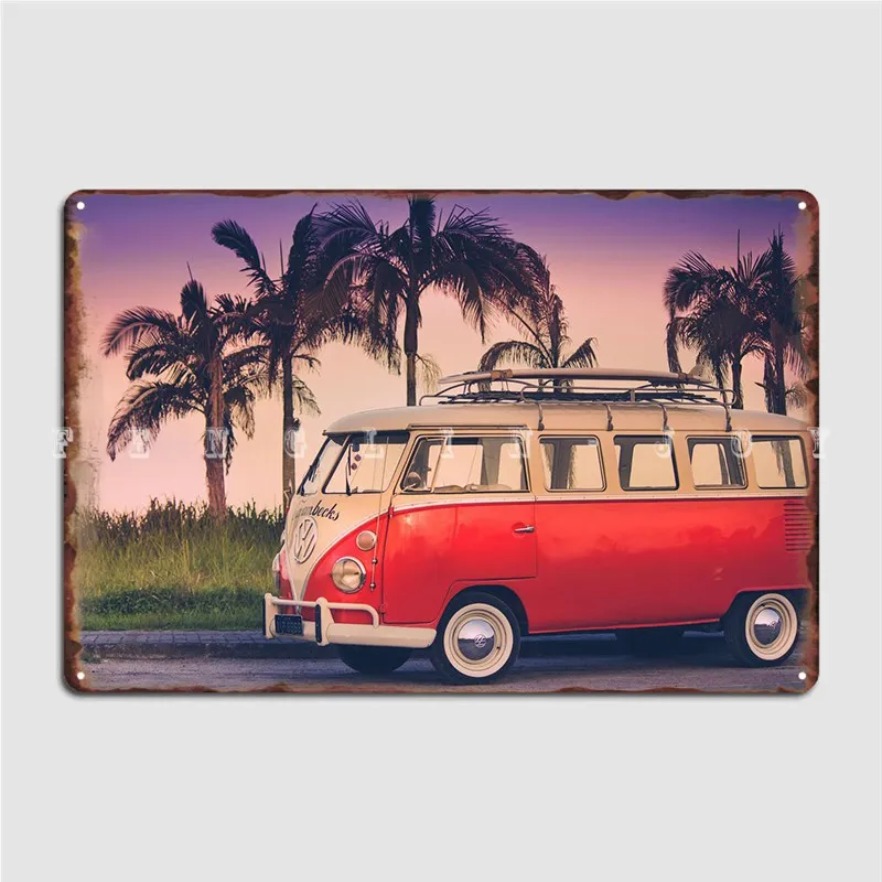 

Металлический плакат для серфинга, фургона, клуба, дома, Настенный декор на заказ, жестяной знак, плакат