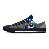 vegeta cartoon canvas men women shoes retro lace up ladies sneakers outdoor breathable leisure footwear real pictures
