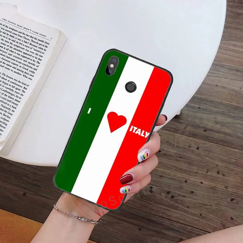 

Italy flag fashion pattern Art luxury protective Phone Case cover For Xiaomi Redmi note 7 8 9 t k30 max3 9 s 10 pro lite
