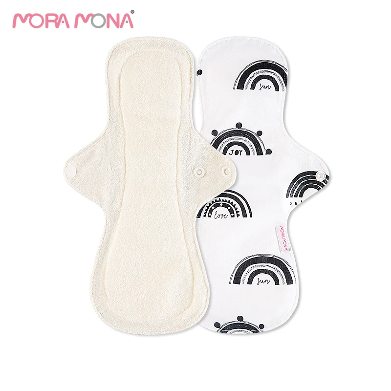 

Mora Mona Single package white background series bamboo towel menstrual pad women sanitary pad comfortable women sanitary pad